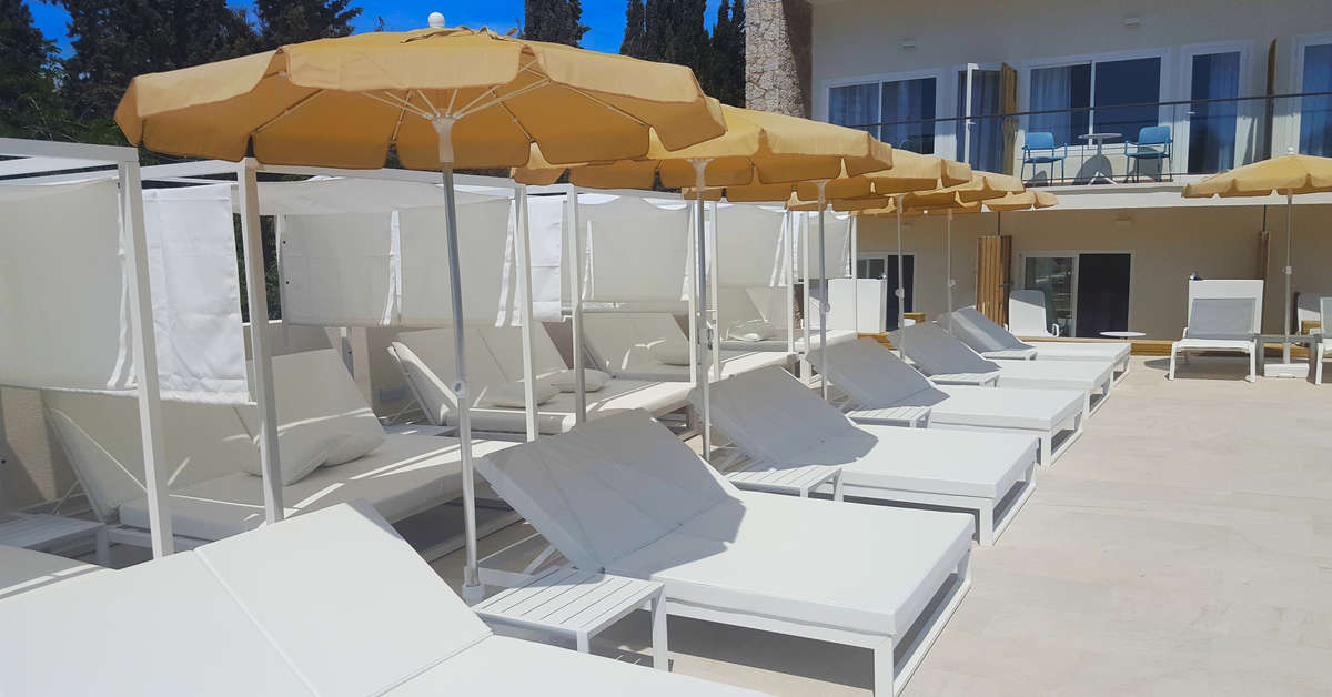 Ein Foto von der Terrasse im Fergus Style Palmanova