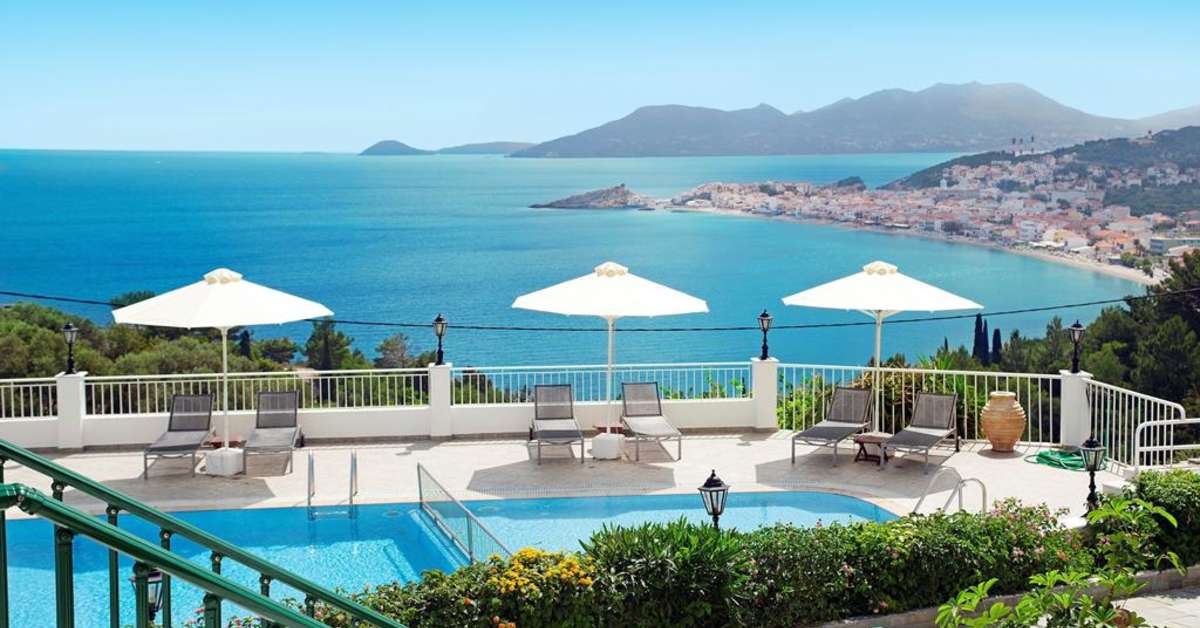 Een foto van het zwembad bij Kalidon Panorama Hotel