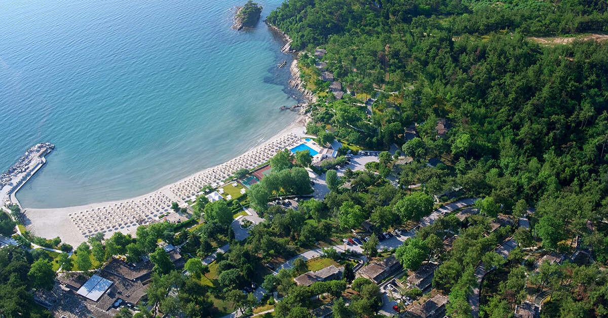 Een foto van de buitenkant van Makryammos Bungalows