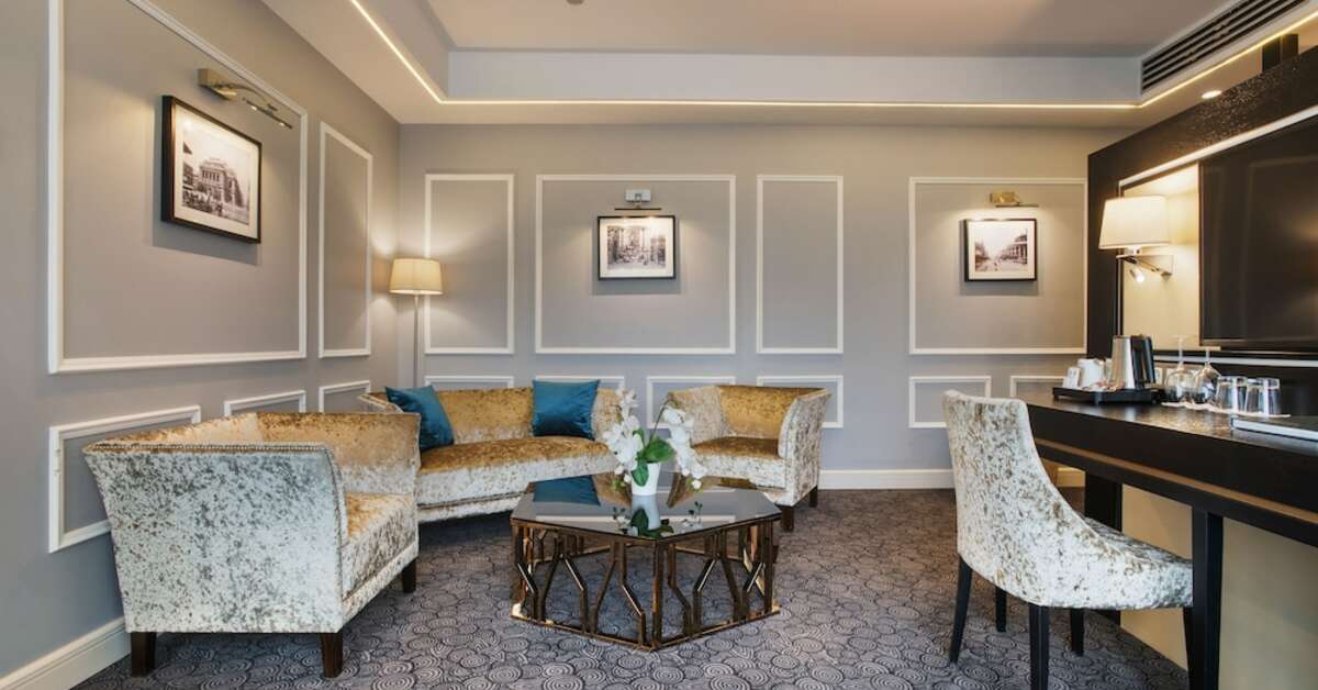 Een foto van het interieur van Eurostars Danube Budapest