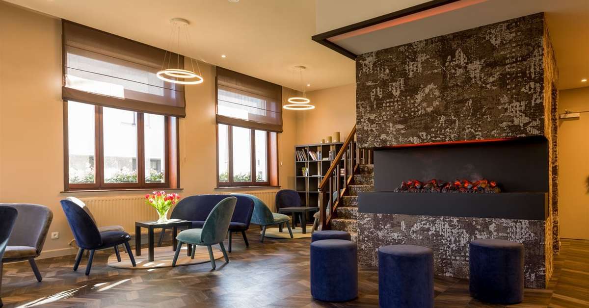 Een foto van het interieur van Hotel Olympia Brugge