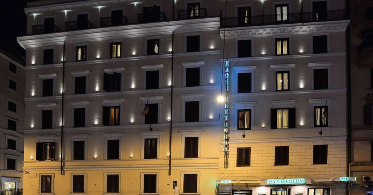 Ein Foto von der Außenansicht des Hotel Palladium Palace