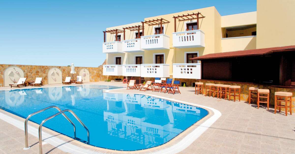 Ein Foto vom Pool im Arkasa Bay