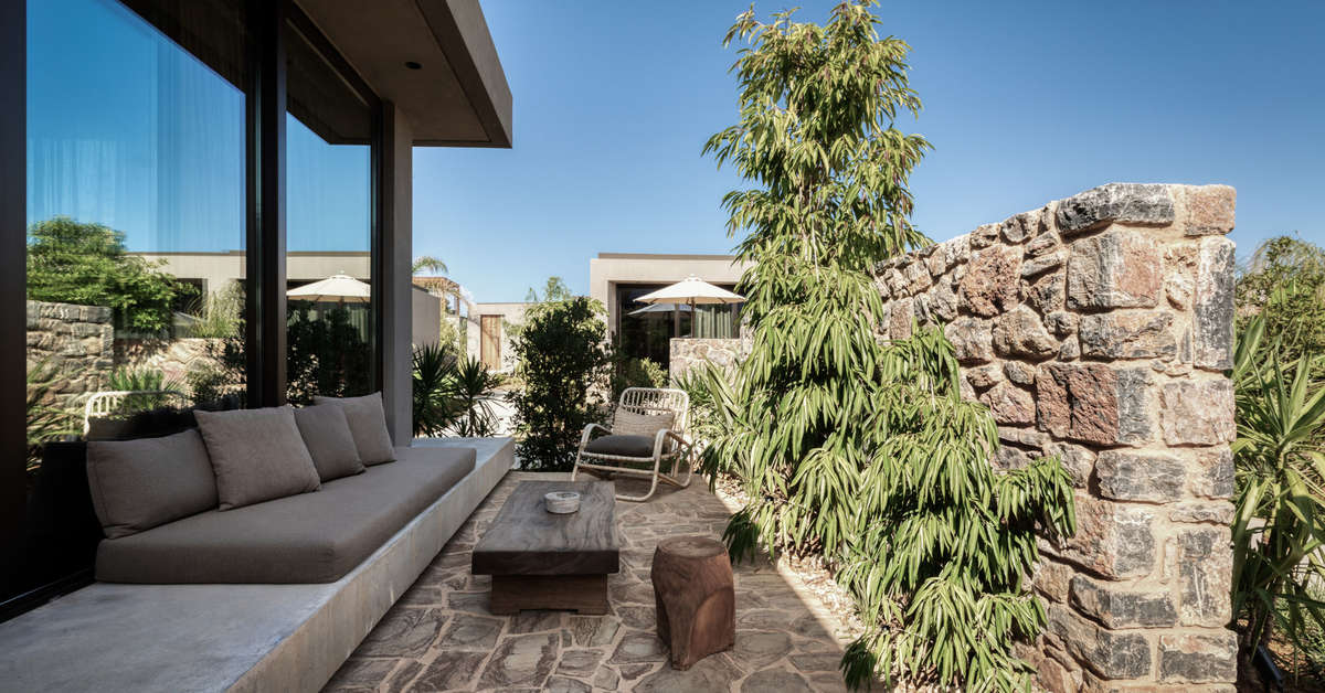 Ein Foto von der Terrasse im Domes Zeen Chania