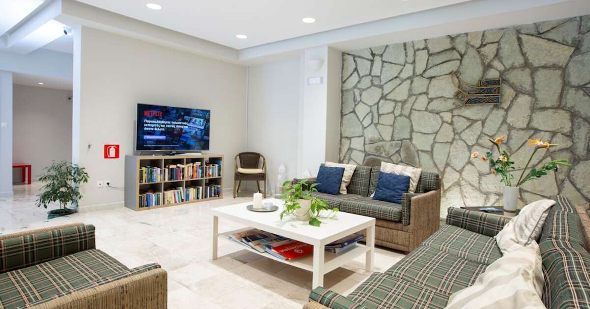 Een foto van het interieur van Odyssey Hotel
