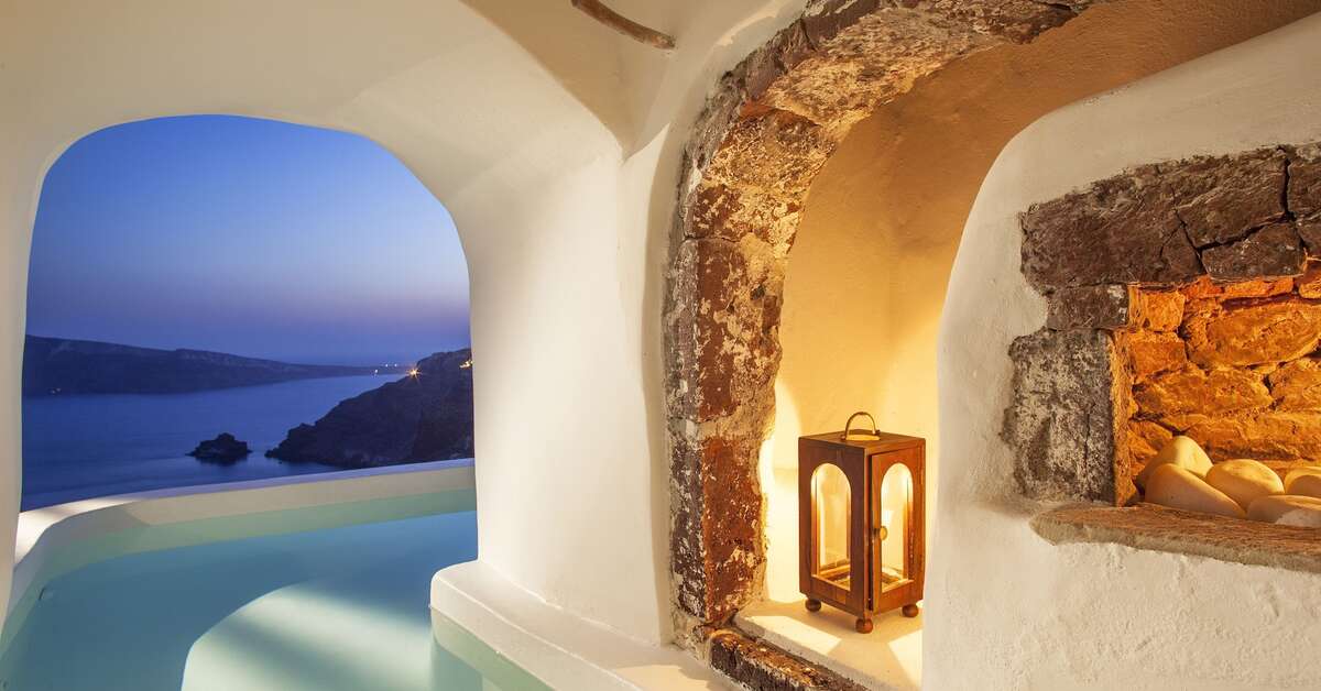 Een foto van het zwembad bij Canaves Oia Suites