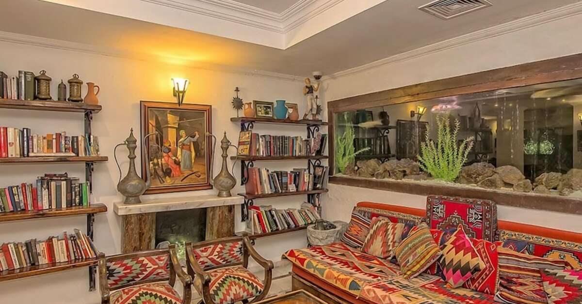 Een foto van het interieur van Hotel Sinatra