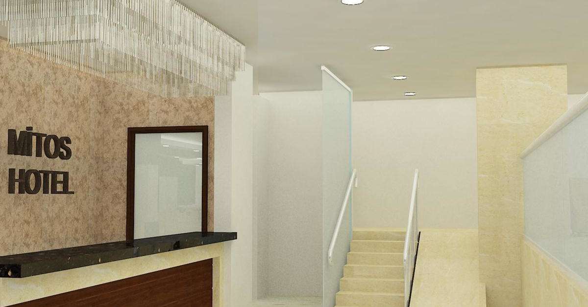 Een foto van het interieur van Mitos Aparthotel