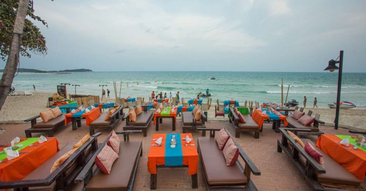 Een foto van het terras bij Baan Samui Resort