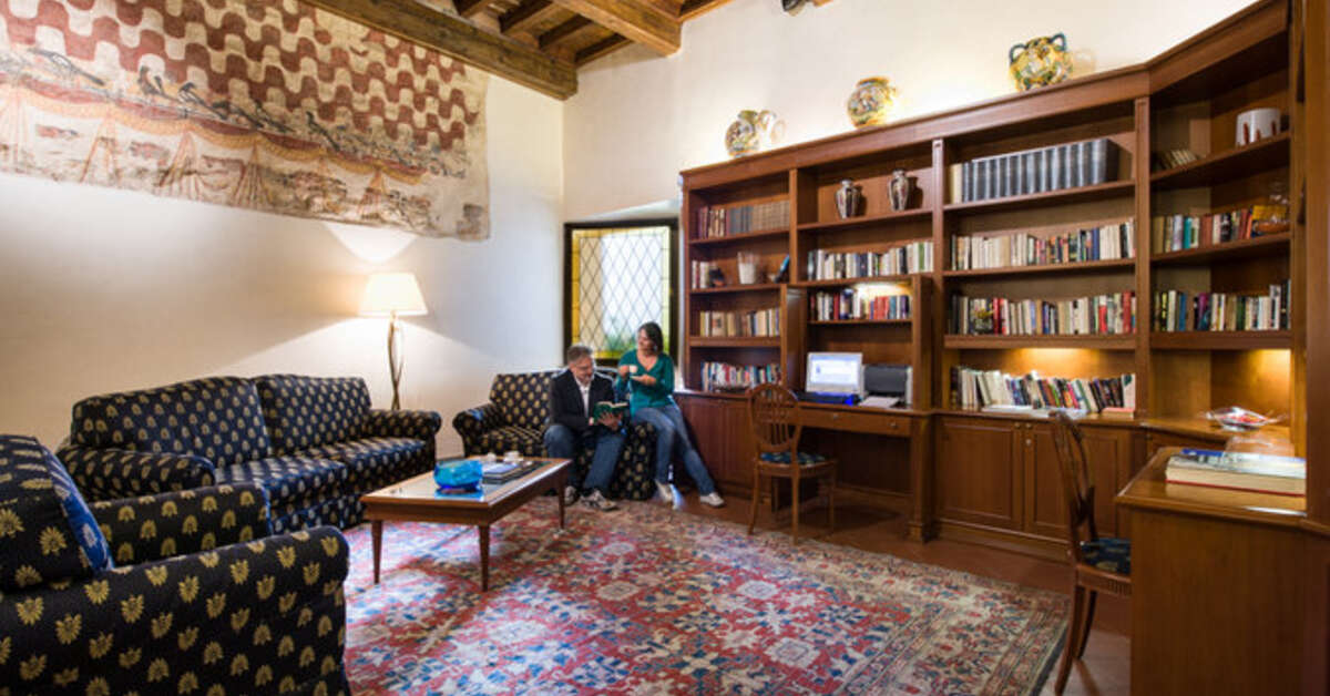 Een foto van het interieur van Hotel Degli Orafi