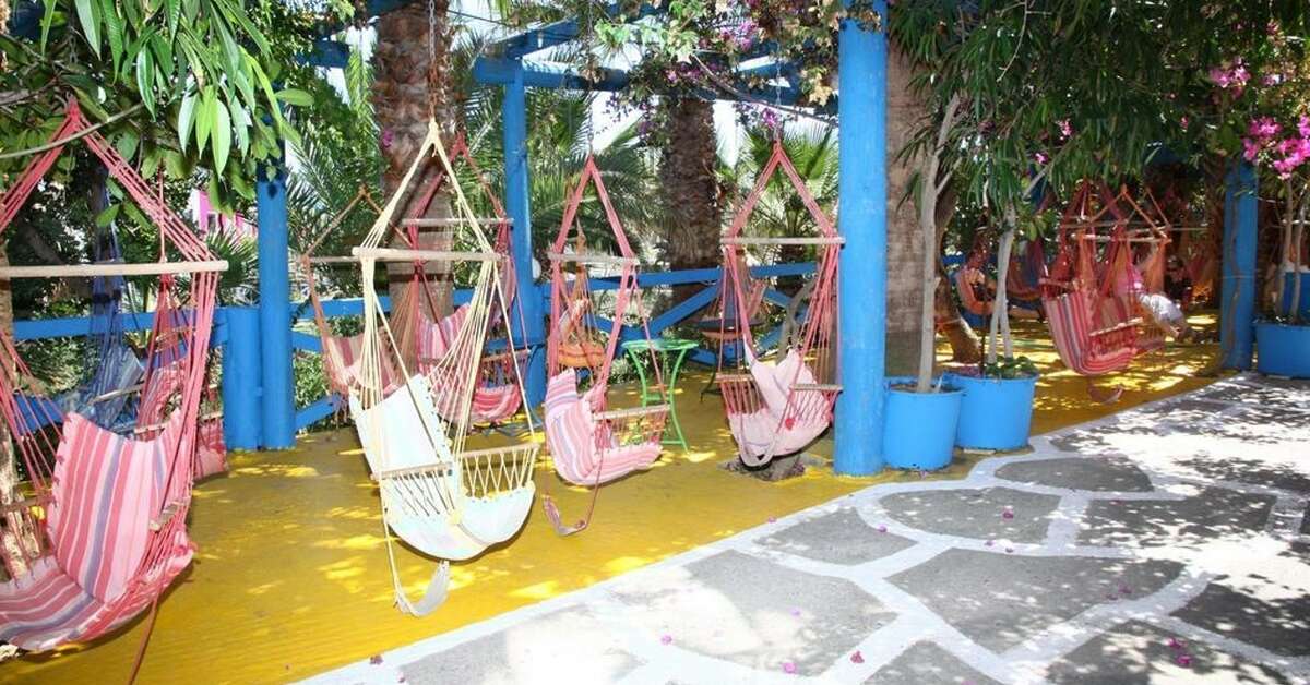Ein Foto von der Terrasse im Palm Bay Hotel