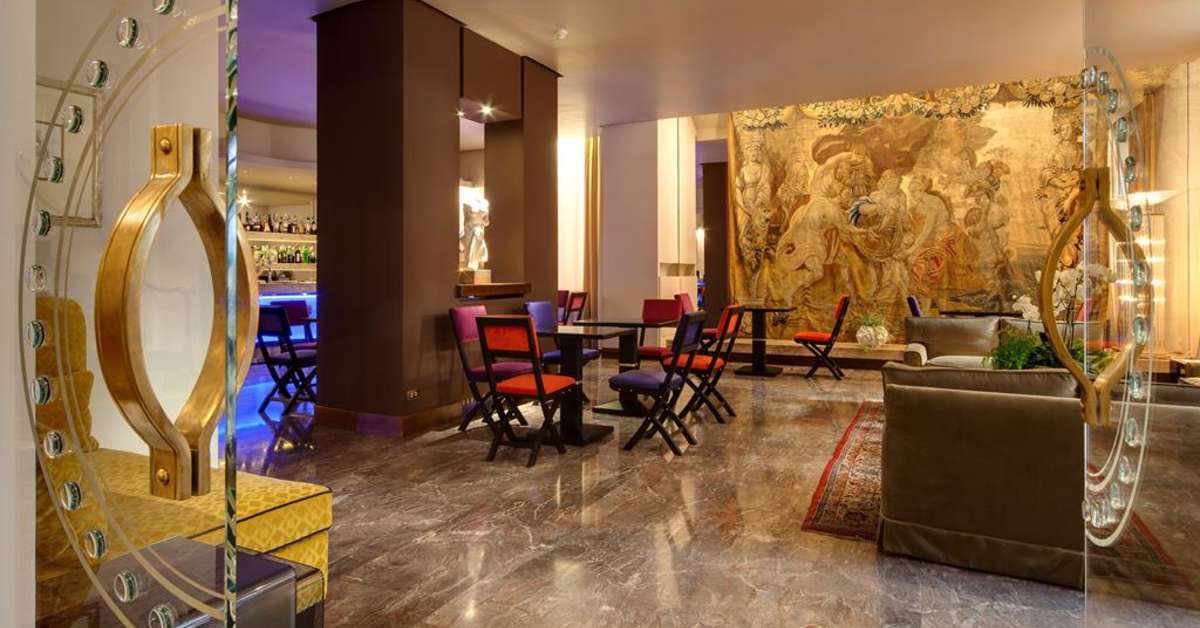 Een foto van het interieur van Grand Hotel Francia & Quirinale