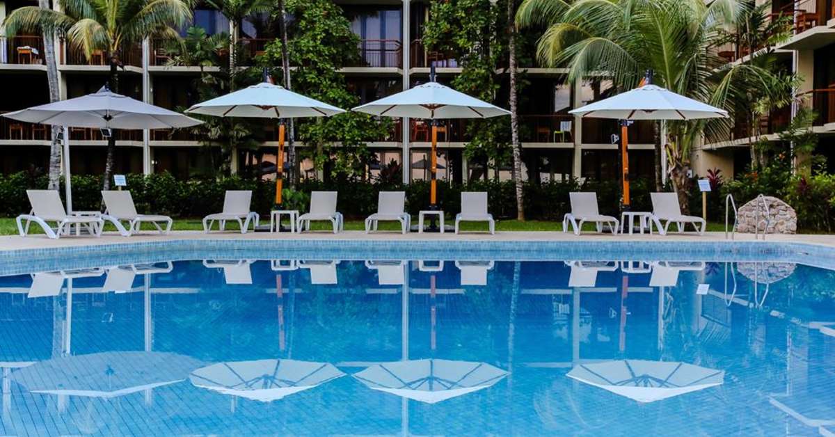 Ein Foto vom Pool im Coral Strand