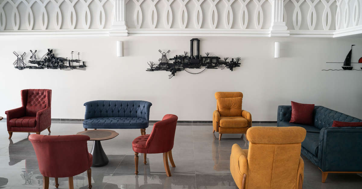 Een foto van het interieur van Asel Hotel Didim