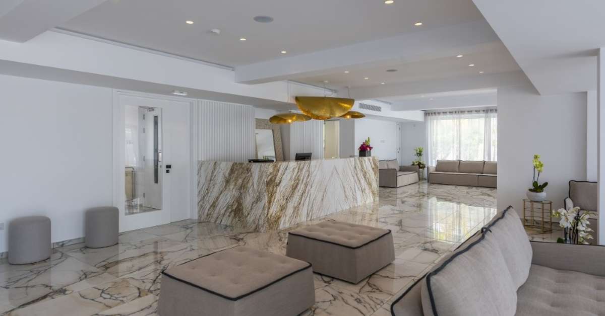 Een foto van het interieur van Kokkinos Boutique Hotel