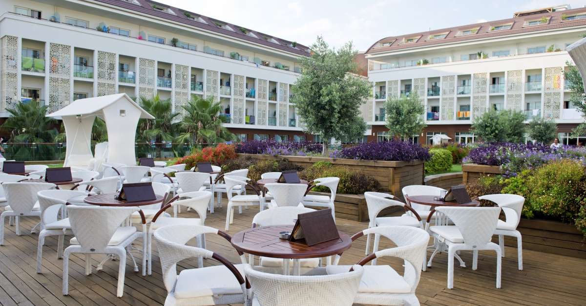 Ein Foto von der Terrasse im Trendy Verbena Beach