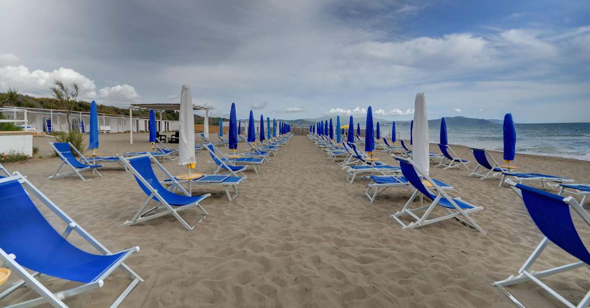 Een foto van het strand bij Hotel Le Palme Paestum
