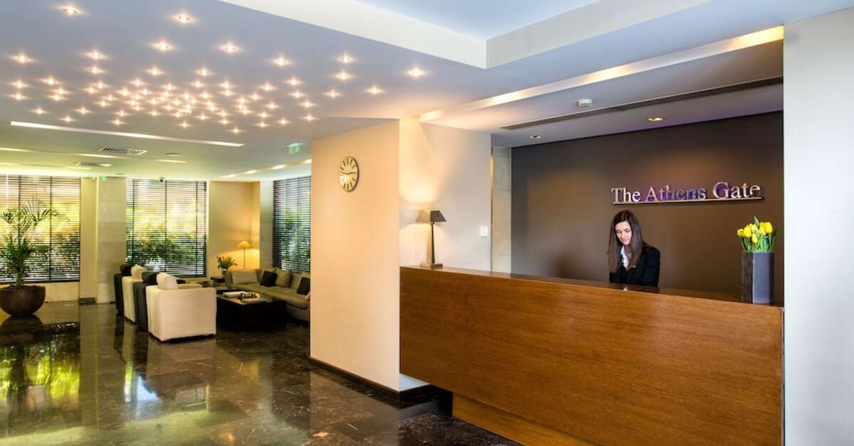 Een foto van het interieur van Hotel The Athens Gate