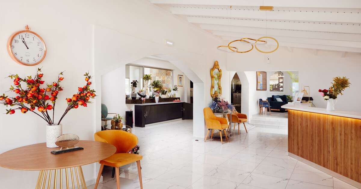 Een foto van het interieur van Amnissos Residence