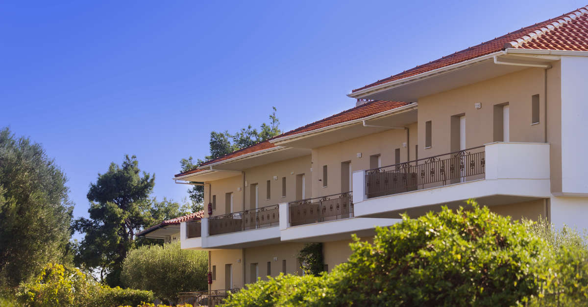 Een foto van de buitenkant van Evripidis Hotel