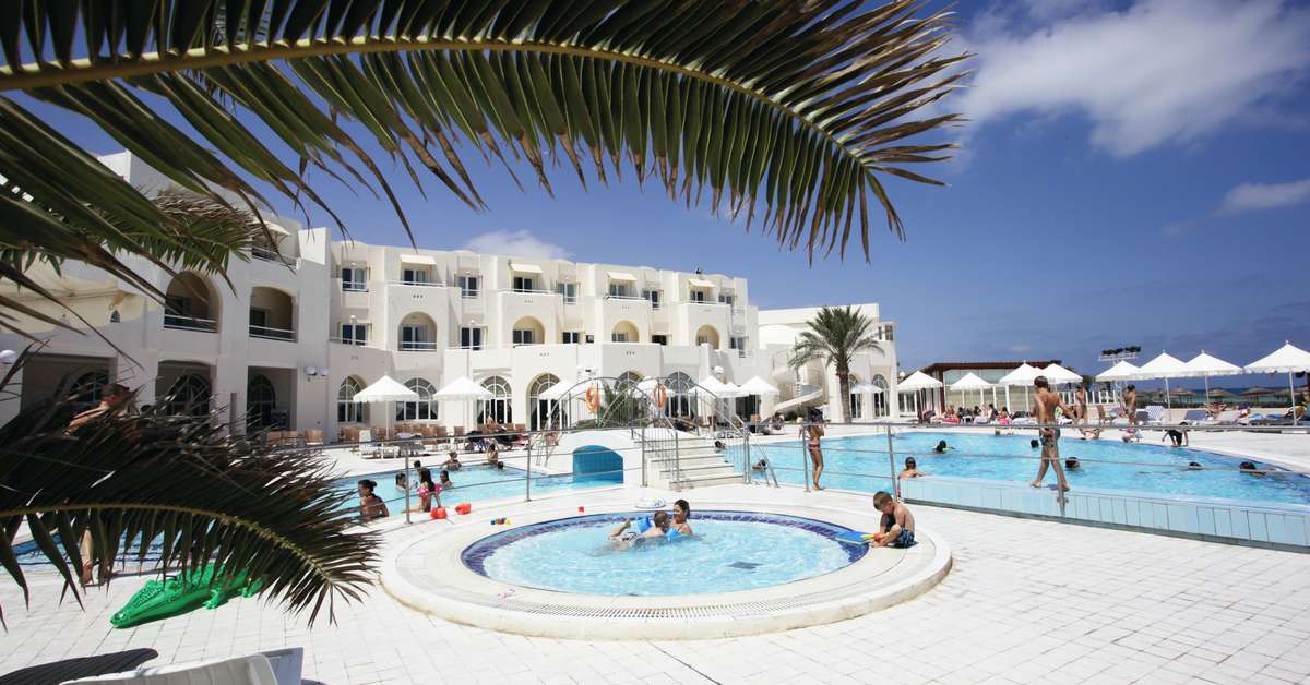 Ein Foto vom Pool im Telemaque Beach & Spa