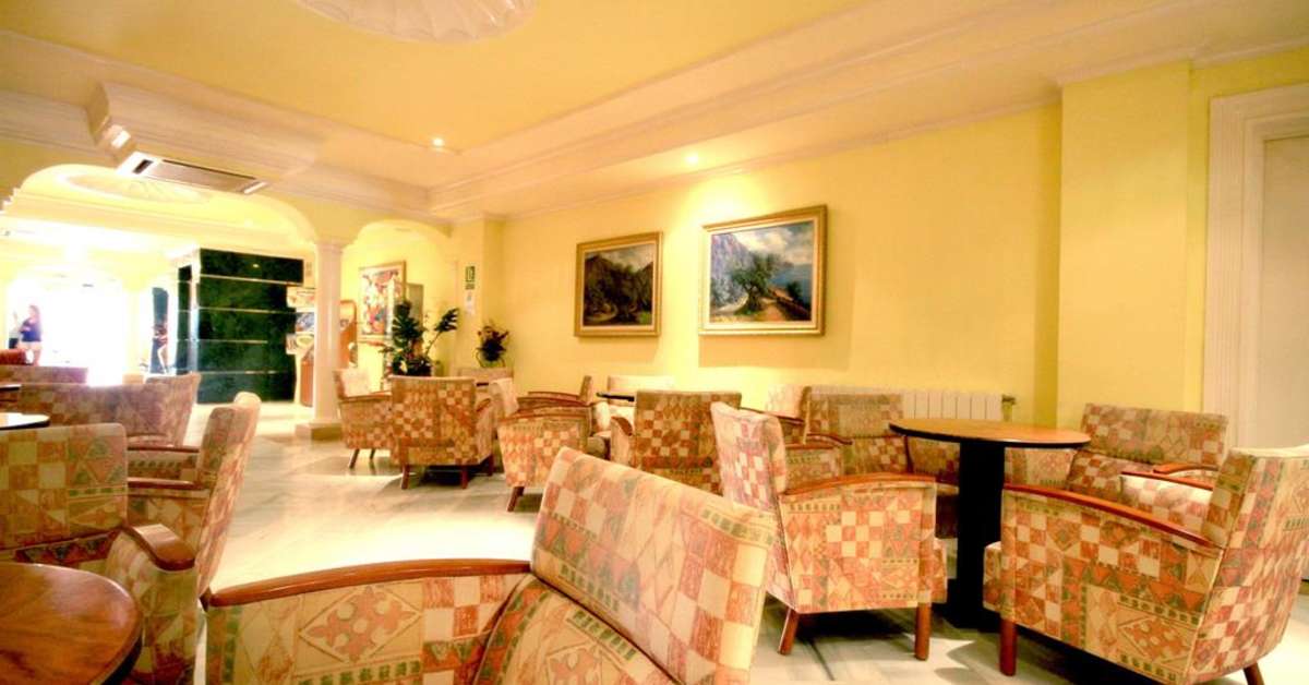 Een foto van het interieur van Hotel Manaus