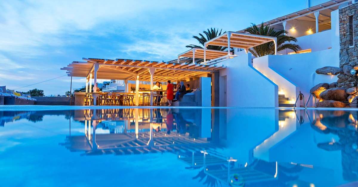 Een foto van het zwembad bij Boheme Mykonos Hotel