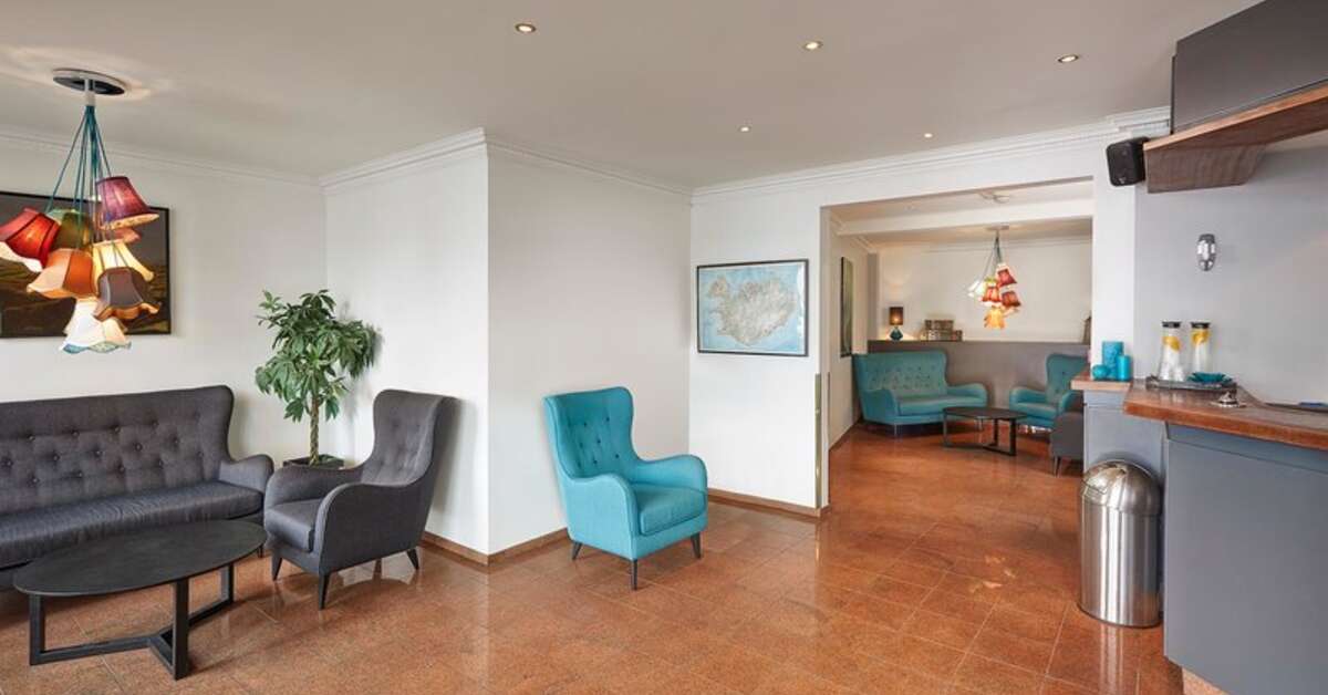 Een foto van het interieur van Fosshotel Baron