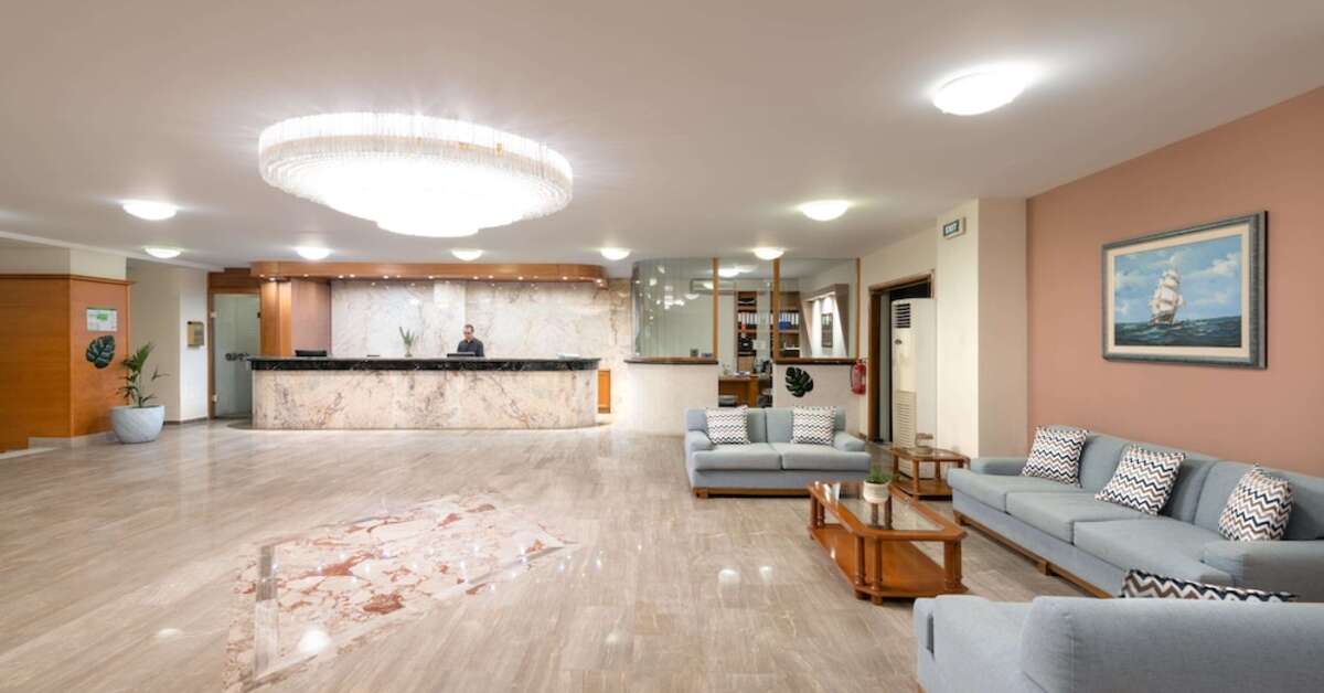 Een foto van het interieur van Hotel Marilena
