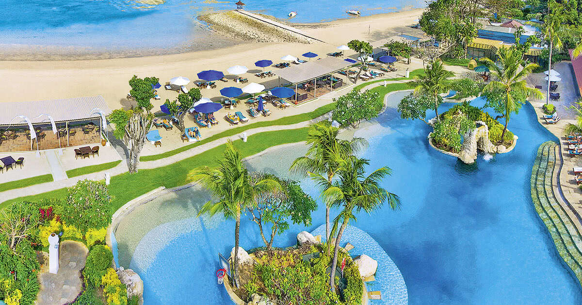 Een foto van een overzicht van Hotel Nikko Bali Benoa Beach