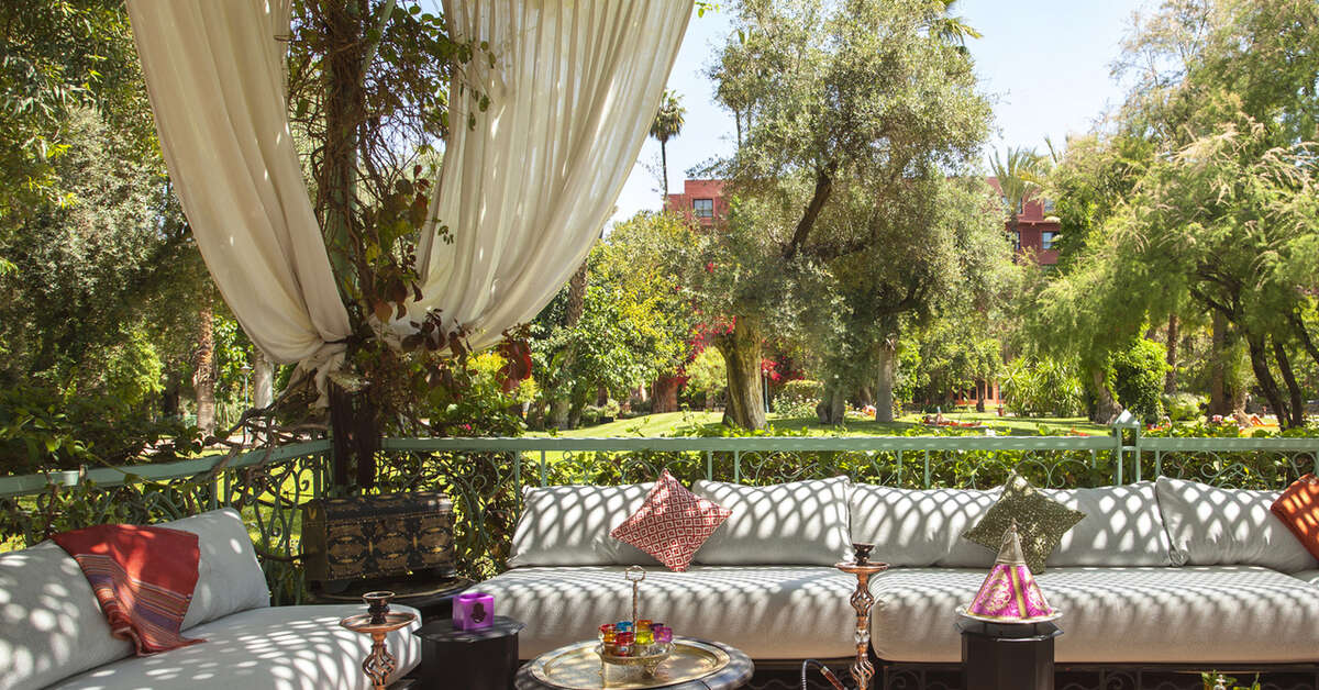 Ein Foto von der Terrasse im Kenzi Rose Garden