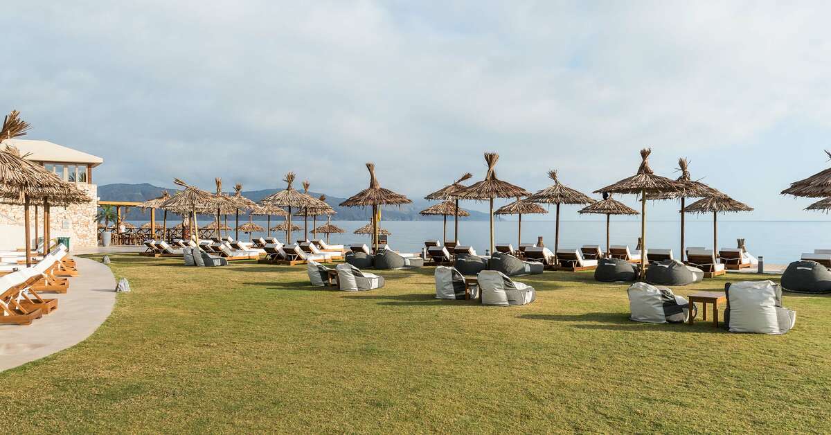 Ein Foto von der Terrasse im Pepper Sea Club Hotel