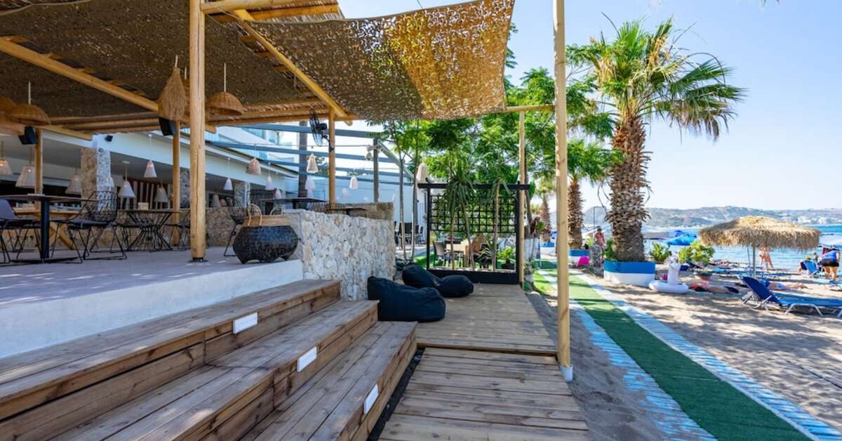 Ein Foto von der Terrasse im Lido Star Beach