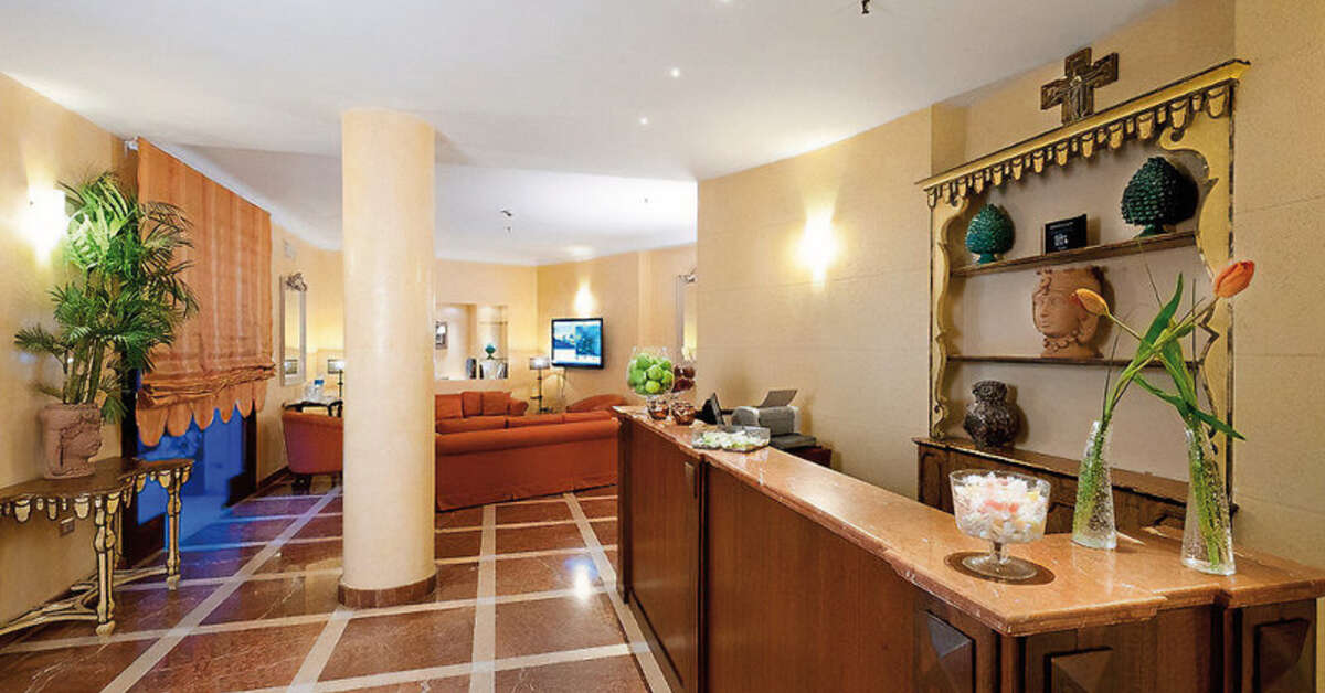Een foto van het interieur van Hotel Vecchio Borgo