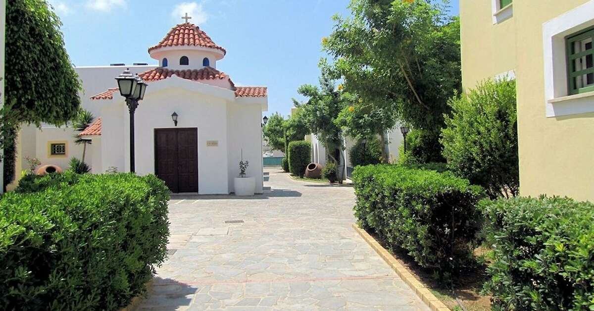 Ein Foto von der Außenansicht des Kefalos Beach Tourist Village