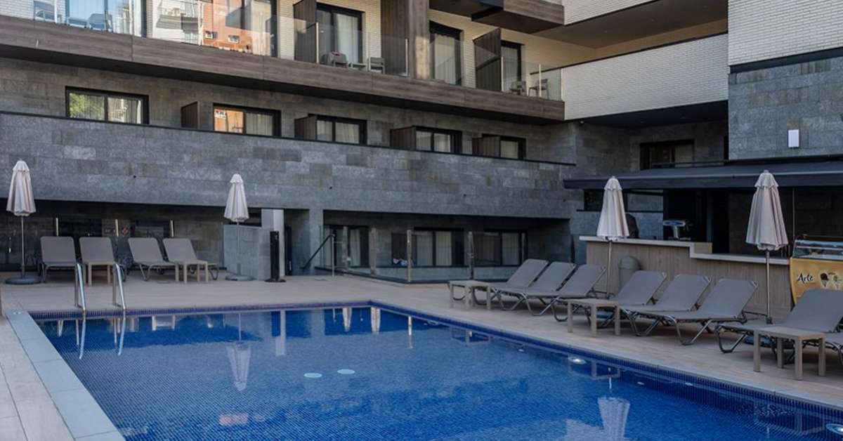 Een foto van het zwembad bij Hotel Rosamar Es Blau