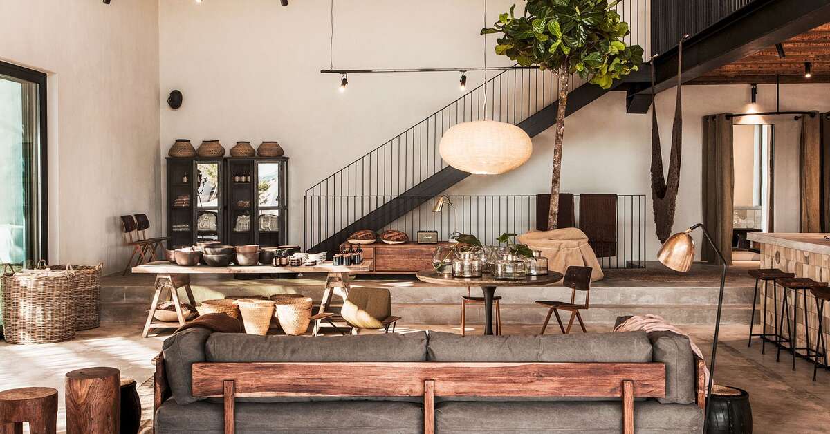 Een foto van het interieur van OKU Kos