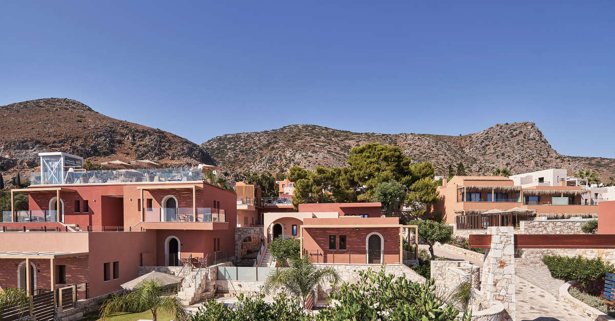 Ein Foto von der Außenansicht des Esperides Resort Crete