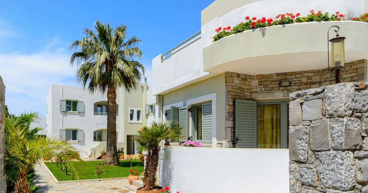 Ein Foto von der Außenansicht des Angela Studios & Apartments