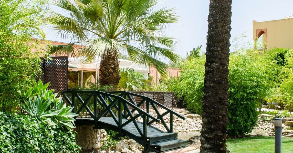 Een foto van het terras bij Jardim da Meia Praia