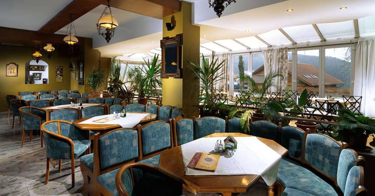 Een foto van het interieur van Hotel Astra