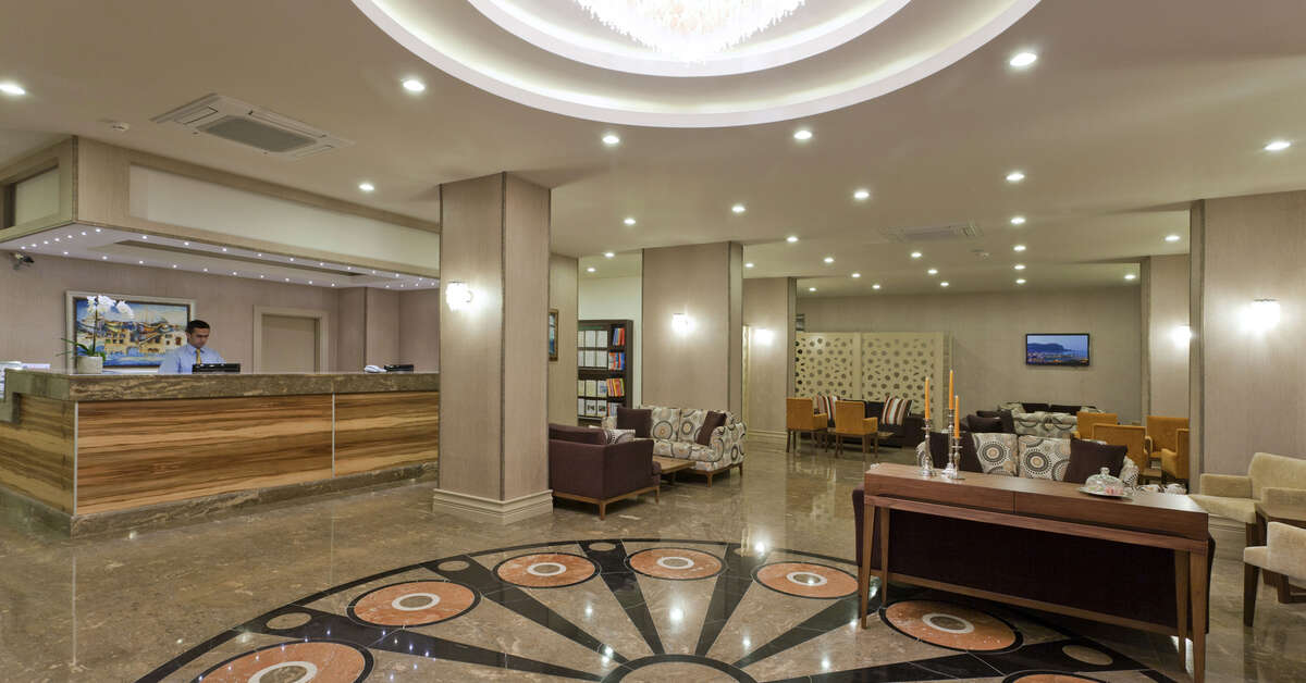 Een foto van het interieur van Gardenia Hotel