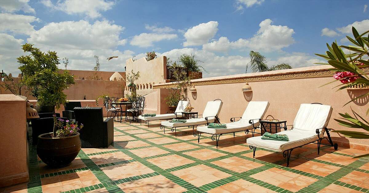 Een foto van het terras bij Riad & Spa Esprit du Maroc