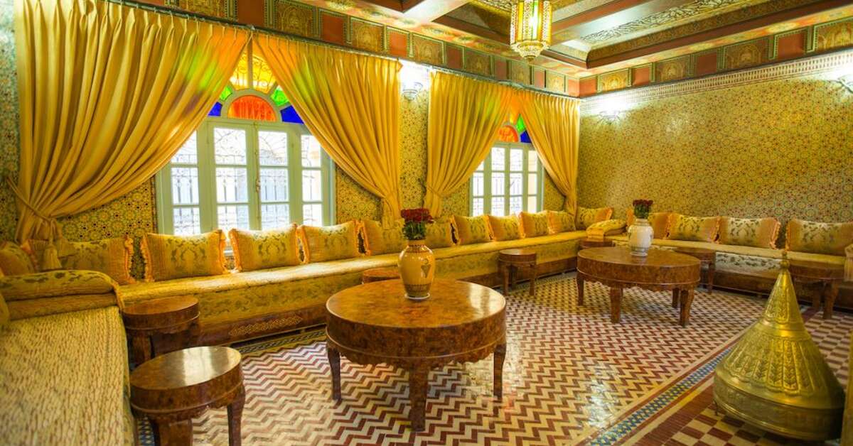 Een foto van het interieur van Riad Mimouna