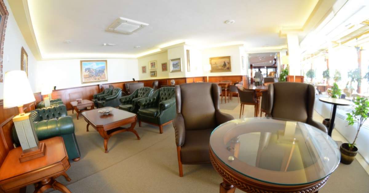 Een foto van het interieur van Les Dunes Comodoro