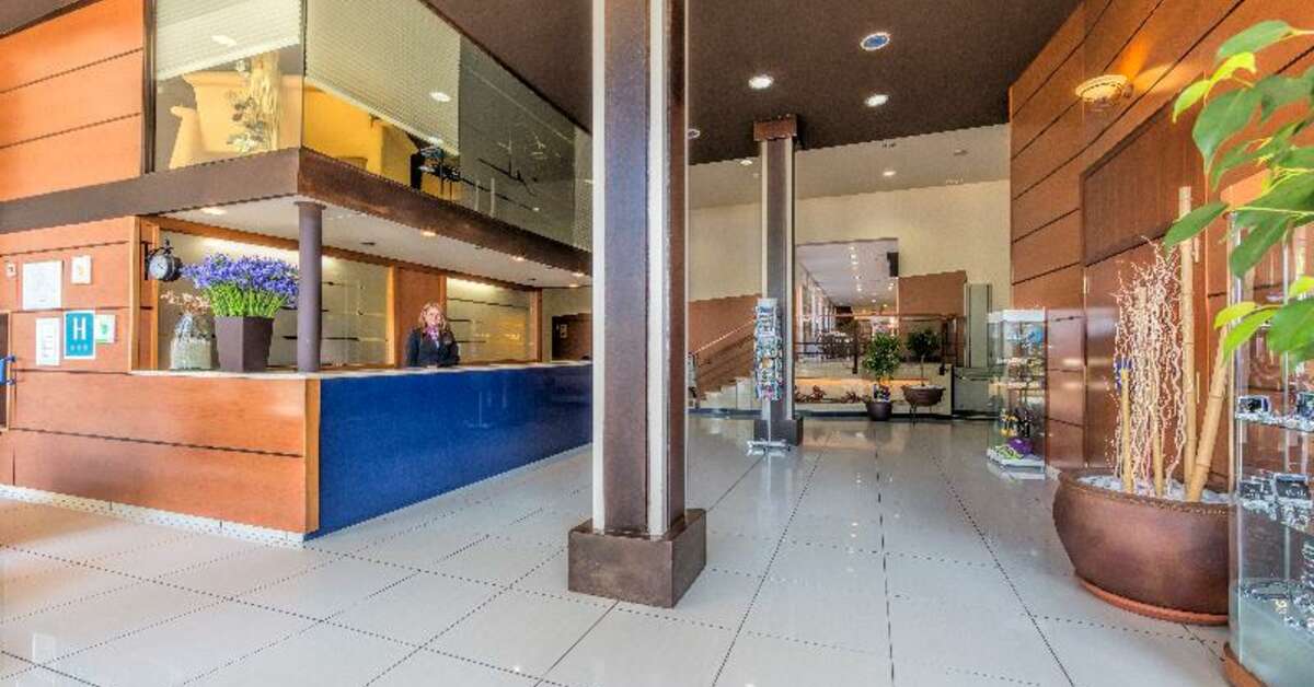 Een foto van het interieur van Hotel Espanya