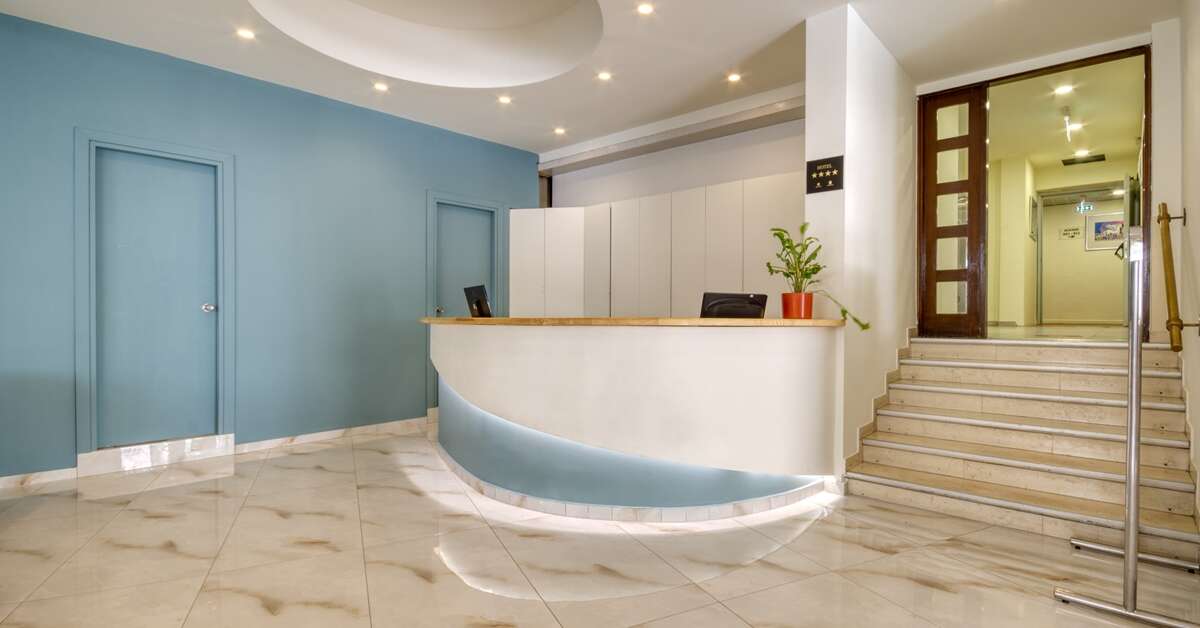 Een foto van het interieur van Arte Hotel
