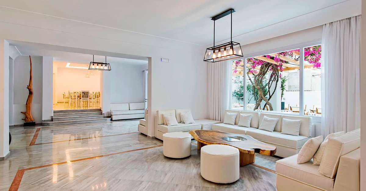 Een foto van het interieur van Cavo Bianco