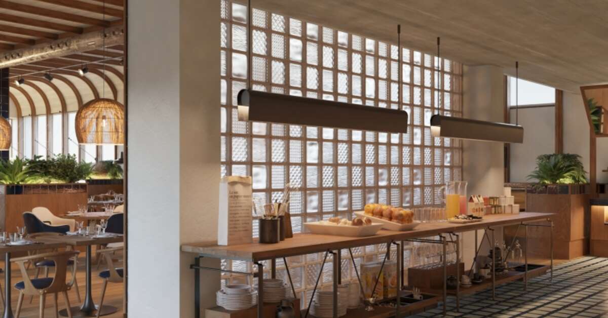 Een foto van het interieur van H10 Puerto Poniente