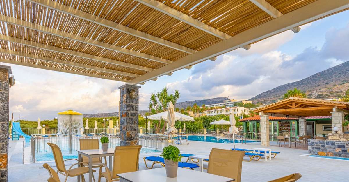 Een foto van het terras bij Villa Vicky
